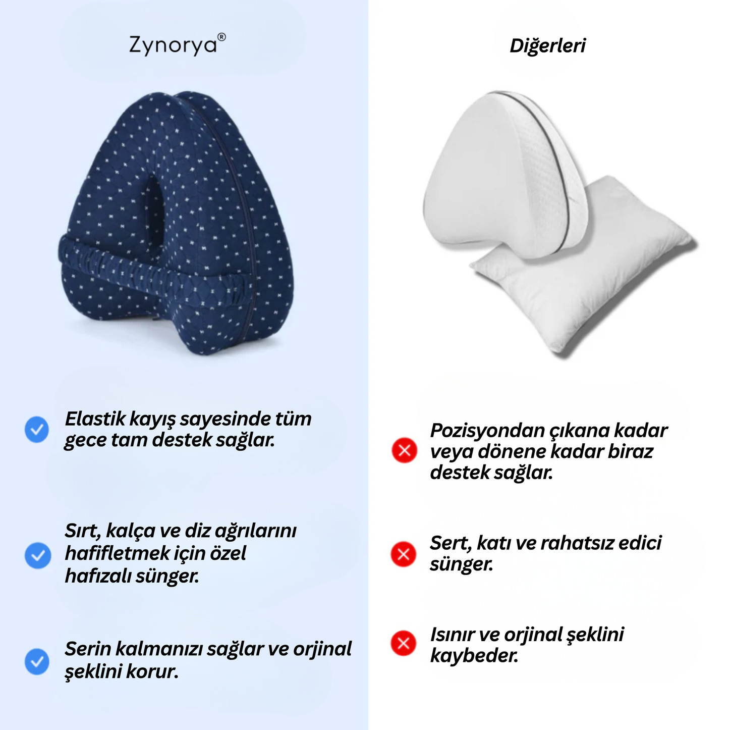 Zynorya ® Destekleyici Yastık
